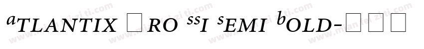 Atlantix Pro SSi Semi Bold字体转换